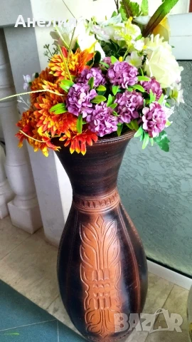 Внушителна ваза с височина 62 см, снимка 5 - Вази - 50923842