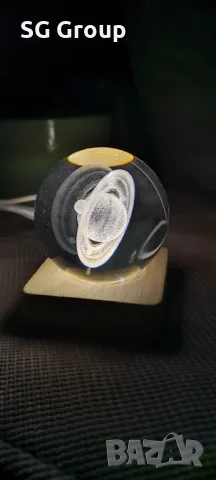 3D нощна лампа космос-Сатурн и нейните луни, снимка 4 - Лед осветление - 47983978