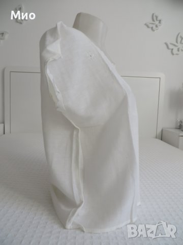 Нова нежна бродирана памучна блуза, М, бяла, снимка 2 - Корсети, бюстиета, топове - 37483931