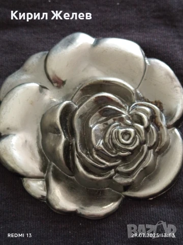 КАТАРАМА за КОЛАН ИЗОБРАЗЯВА ЦВЕТЕ МЕТАЛНА СРЕБРИСТ ЦВЯТ 57721, снимка 3 - Колани - 51178866