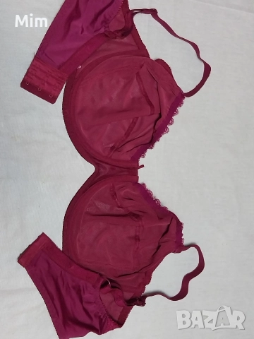 90 D Червен дантелен сутиен , снимка 6 - Бельо - 52941987