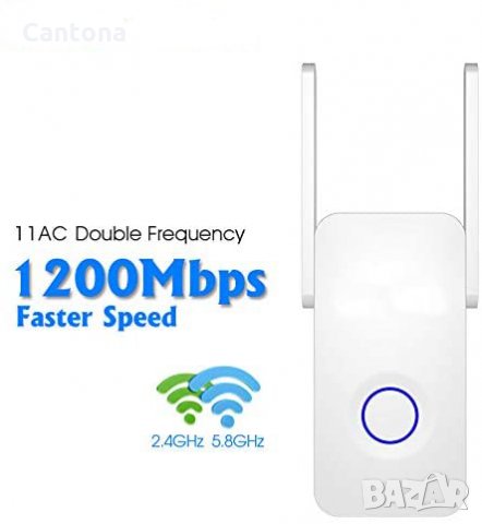 WiFi 1200 Mbps 5G Dual Band WiFi Репитер и Повторител, с 2 ВЪНШНИ АНТЕНИ, снимка 1 - Рутери - 35166160