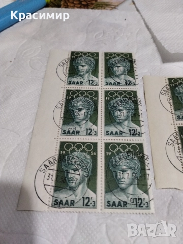 Пощенски марки SAAR .1956 г., снимка 10 - Филателия - 52022372
