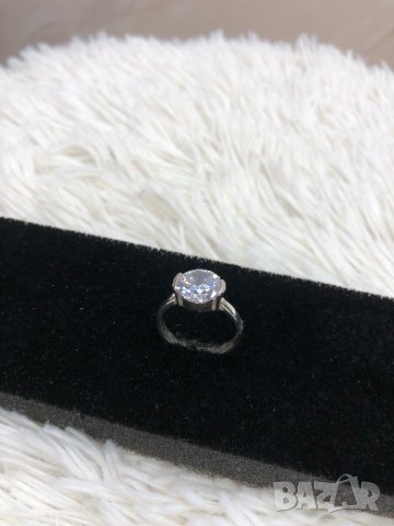 Сребърен пръстен с цирконий сребро проба 925 01