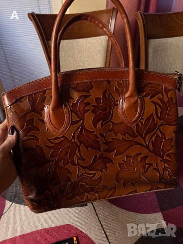 Дамска чанта естествена кожа, снимка 7 - Чанти - 33684202