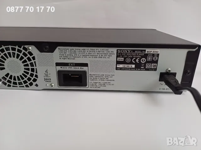 Sony BDP-S560 - блурей плеър в отличен вид и състояние, снимка 5 - Плейъри, домашно кино, прожектори - 49781240