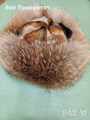 Перфектна шапка от лисица- !00 % естествен косъм ., снимка 7 - Шапки - 44086438