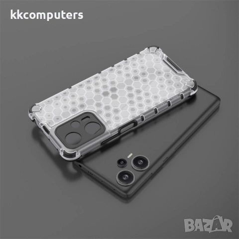 Xiaomi Poco F5 Pro Силиконов Калъф Honeycomb TPU и Протектор, снимка 5 - Калъфи, кейсове - 53197914