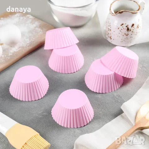 5518 Силиконови форми за мъфини различни модели, 6 броя, снимка 5 - Форми - 48197596