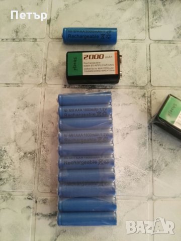 Презареждащи батерии АА, ААА, 9V, акумулаторни батерии, батерия