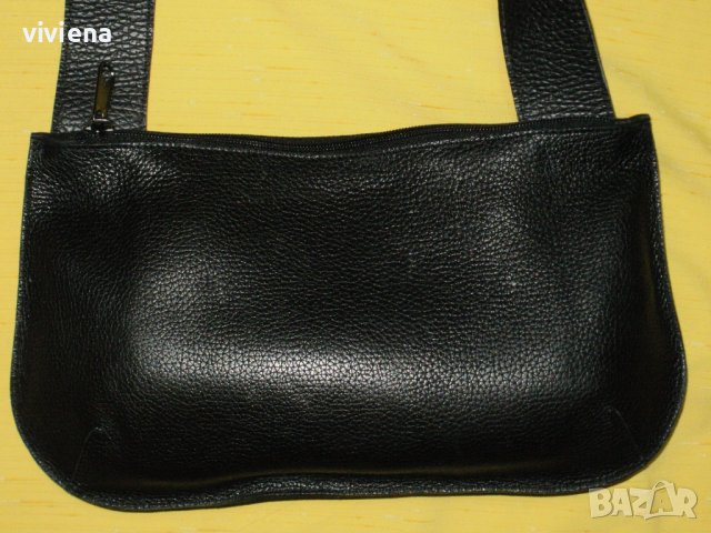 Малка черна нова чанта естествена кожа, снимка 4 - Чанти - 38209395