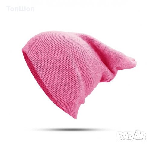 Розова зимна шапка, снимка 2 - Шапки - 20332137