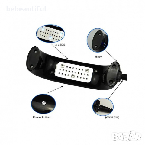 Мини LED/UV лампа 9W с таймер- Слушалка с USB захранване, снимка 3 - Продукти за маникюр - 36434496