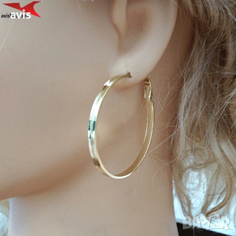 Обеци с 14К златно покритие 2141872, снимка 4 - Обеци - 53579285