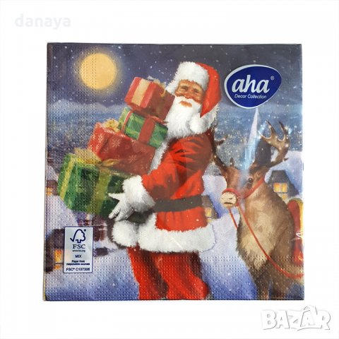 2545 Коледни салфетки за маса, трипластови, 20 броя в пакет, снимка 11 - Аксесоари за кухня - 34867817