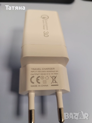 USB захранващ адаптер 18W с QC3.0 функция за бързо зареждане, снимка 4 - Оригинални зарядни - 52673539