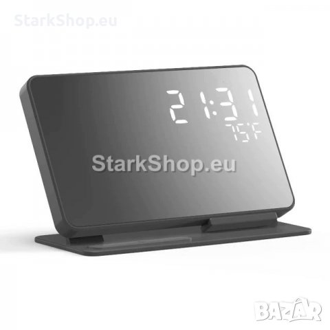  4в1 зарядна станция за Apple iPhone iWatch Airpods с аларма и термометър