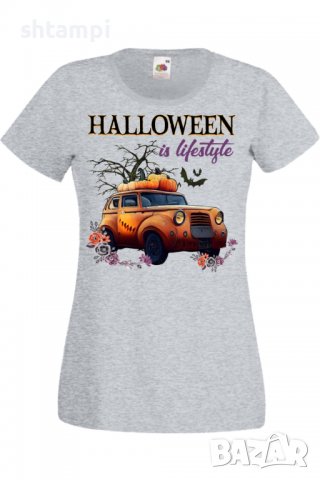 Дамска тениска Halloween is Lifestyle,Halloween,Хелоуин,Празник,Забавление,Изненада,Обичаи,, снимка 4 - Тениски - 38146751