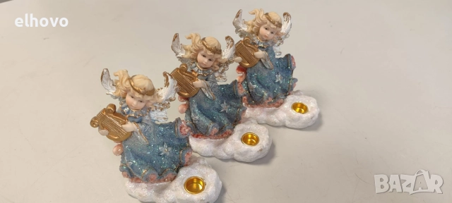 Коледни ангелчета, свещник, снимка 3 - Коледни подаръци - 52492474