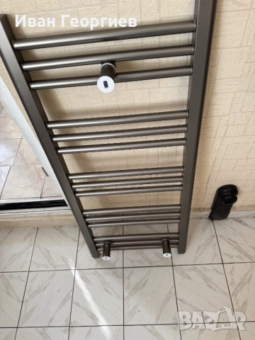 Алуминиева лира за баня сива - габарит 40х90 см - 426W, снимка 3 - Радиатори - 51509848