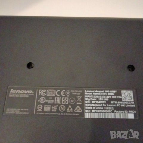 Лаптоп Lenovo Ideapad 100-15IBY, снимка 4 - Части за лаптопи - 35191929
