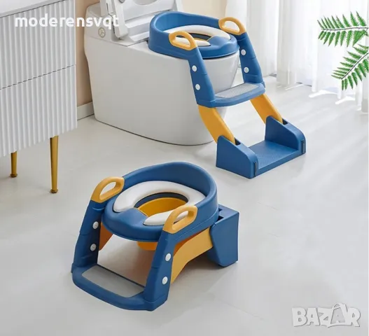2в1 Детско гърне и седалка за тоалетна чиния със стълбичка, снимка 2 - Други - 49652453