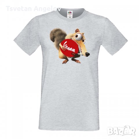 Мъжка тениска VESPA Scrat, снимка 2 - Тениски - 32632085