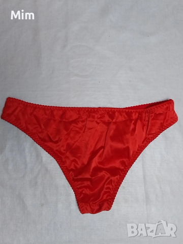  Резервирани М / L Сатенена червена бикина с дантела , снимка 7 - Бельо - 53039597