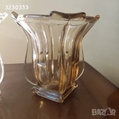 Стъклена ваза/вази стари, снимка 5 - Вази - 49797845