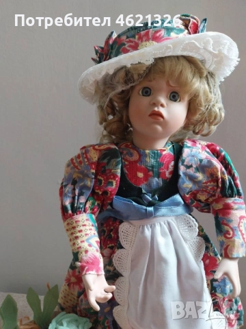 Колекционерска порцеланова кукла Мери Мери, съвсем противоположна, нова, снимка 8 - Декорация за дома - 52043447