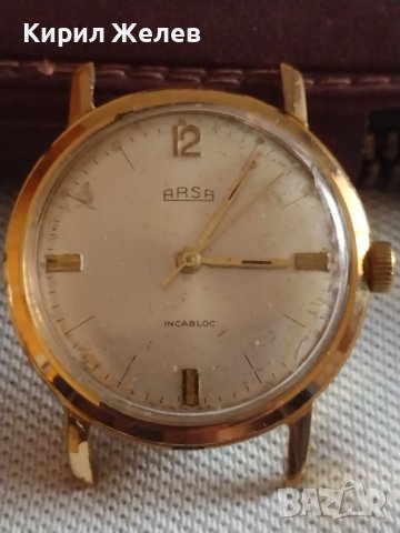 Стар механичен часовник BASA INCABLOC SWISS ANTI-MAGNETIC с позлатена рамка 41969, снимка 1 - Други ценни предмети - 43905317