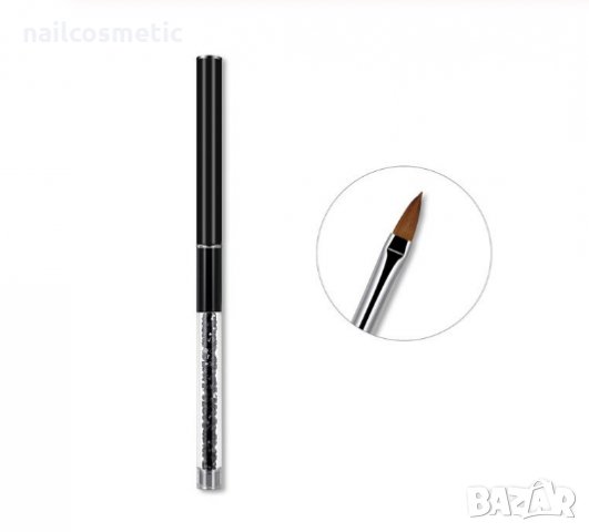 Професионални четки с кристали за гел, акрил и декорации, снимка 6 - Продукти за маникюр - 24440501