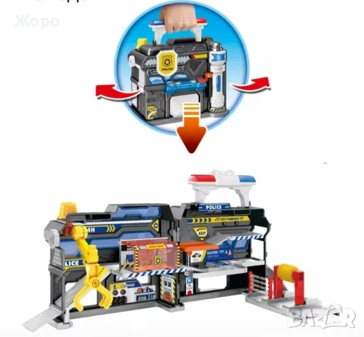 КУФАР ПРЕНОСИМ ПОЛИЦЕЙСКИ УЧАСТЪК-ПАРКИНГ С КОЛИ И ЗВУК И СВЕТЛИНА КН3342, снимка 3 - Коли, камиони, мотори, писти - 47965880