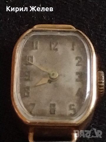 Стар дамски ръчен часовник с жълта рамка за КОЛЕКЦИЯ ДЕКОРАЦИЯ 25290, снимка 1 - Други ценни предмети - 43775535