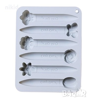 Молив Моливи Пастели Crayon големи дълбок силиконов молд фондан шоколад гипс, снимка 2 - Форми - 37993910