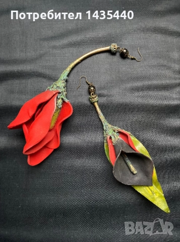 Обеци от серията “Тайната градина” на дизайнерката Анелия Милчева, снимка 3 - Обеци - 52228893