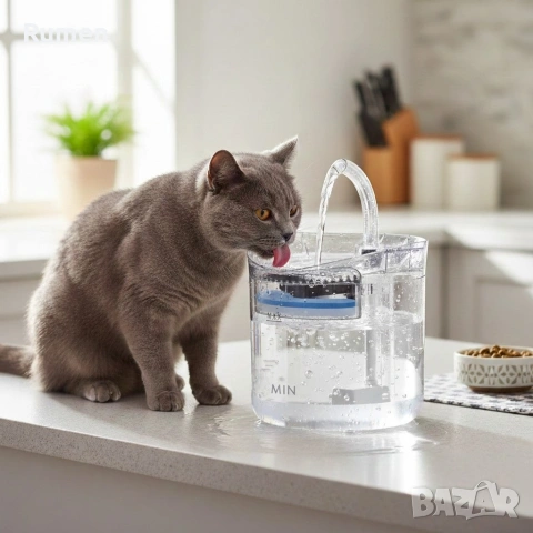 Автоматичен електрически фонтан за животни 