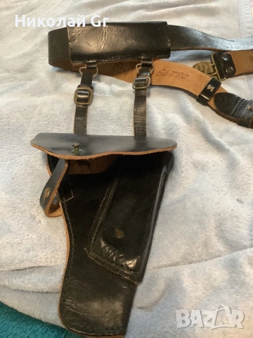 Офицерски военноморски пояс времената на социализма отличен състояние с кобур, снимка 4 - Антикварни и старинни предмети - 53029904