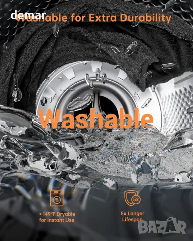 Нано нагреваемо одеяло с електрическо захранване, преносимо, дистанционно, 6 нива (125x150 см, сиво), снимка 6 - Олекотени завивки и одеяла - 50272926