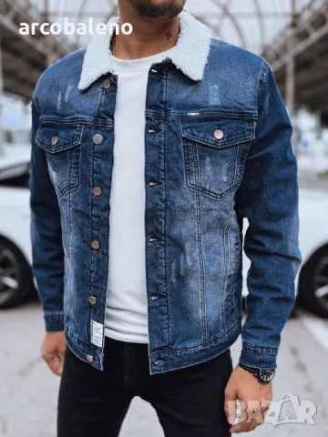 Мъжко изолирано дънково яке, 4цвята , снимка 10 - Якета - 47781394