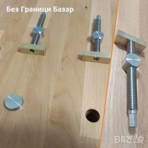 Нови Дърводелски регулируеми клипове за маса 2 броя Ø20 мм стомана месинг, снимка 6 - Други стоки за дома - 51628190