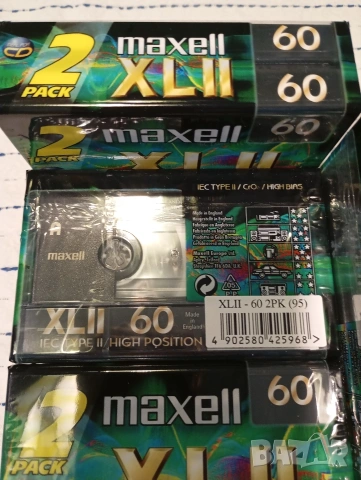 OVP чисто нови хромни касети Maxell XLII60 двоен пакет