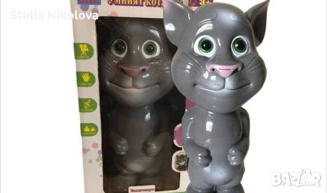 Интерактивна играчка котарака Том, Говорещо коте НА БЪЛГАРСКИ