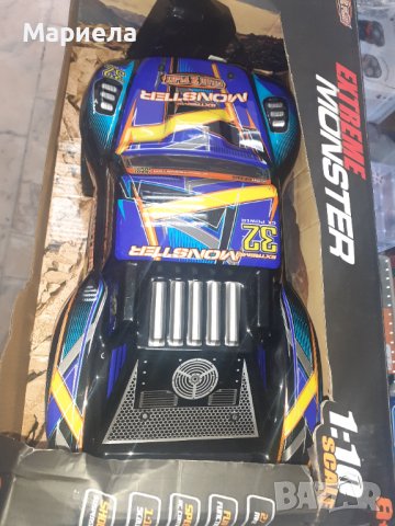 Джип с дистанционно , Extreem monster 1:10 , 27mhz , радиоуправляема джипка, снимка 5 - Електрически играчки - 38601611