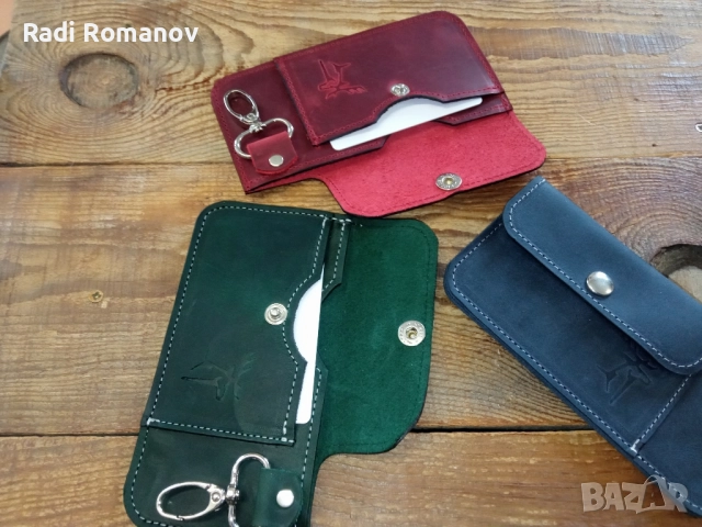 Ръчно изработен мъжки кожен аксесоар  за носене на колан., снимка 6 - Други - 52187288