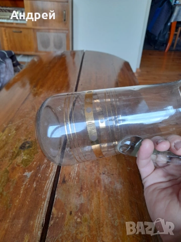 Стара стъклена кана,каничка #14, снимка 6 - Други ценни предмети - 53597013