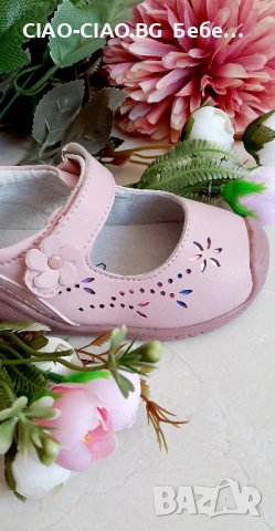 №20,21, Бебешки летни обувки за момиче от Естествена кожа с цветчета, снимка 5 - Детски обувки - 36856449