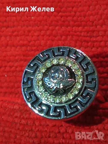 ПОСРЕБРЕН АРТ ПРЪСТЕН от БЛАГОРОДНА СТОМАНА с ФАСЕТИРАНИ ЦИРКОНИ и ВЕРСАЧЕ ОРНАМЕНТИКА 37787, снимка 14 - Пръстени - 47124319