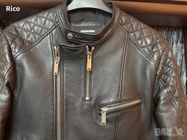Biker Leather Jacket Dsquared2, снимка 4 - Якета - 51919576