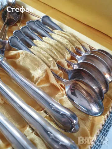 Комплект посребрени прибори, снимка 6 - Антикварни и старинни предмети - 50292651